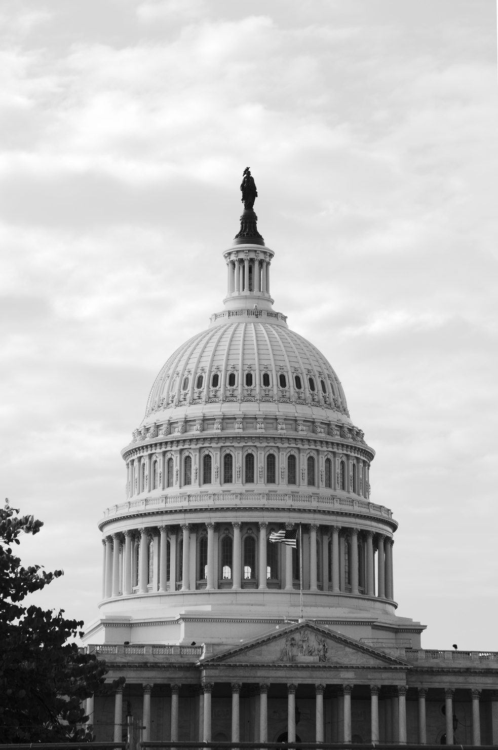 Capitol Building, black and white